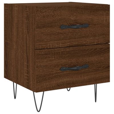 vidaXL Bedside Cabinets 2 pcs Brown Oak 40x35x47.5 cm Engineered Wood