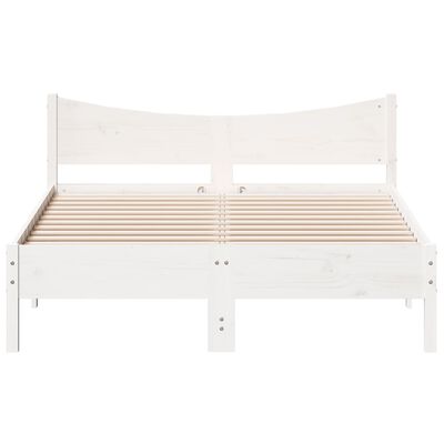 vidaXL Bed Frame without Mattress White 120x200 cm Solid Wood Pine