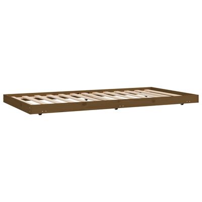 vidaXL Bed Frame without Mattress Honey Brown 100x200 cm Solid Wood Pine