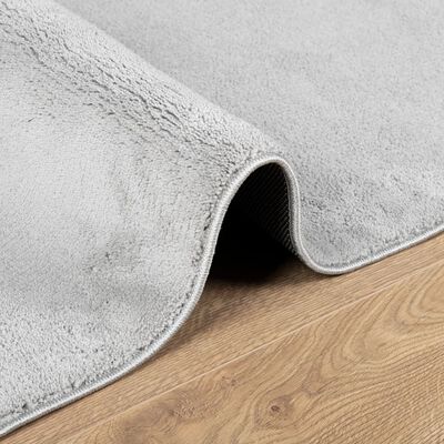 vidaXL Rug OVIEDO Short Pile Grey 160x160 cm