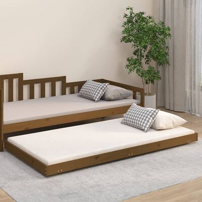 vidaXL Bed Frame without Mattress Honey Brown 100x200 cm Solid Wood Pine