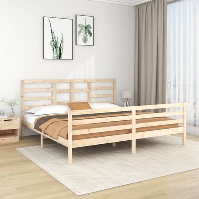 vidaXL Bed Frame Solid Wood 200x200 cm