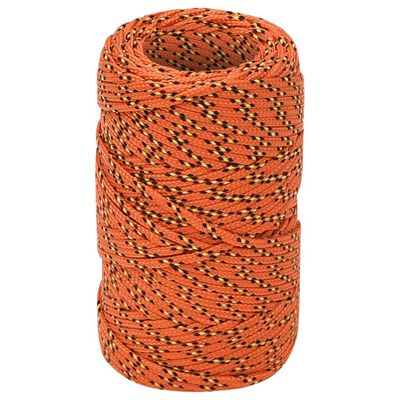 vidaXL Boat Rope Orange 2 mm 250 m Polypropylene