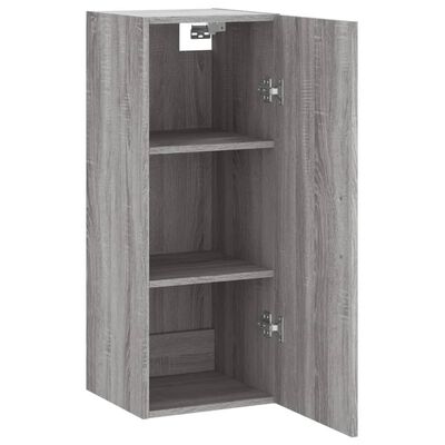 vidaXL Wall Mounted Cabinet Grey Sonoma 34.5x34x90 cm