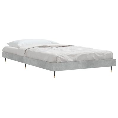 vidaXL Bed Frame without Mattress Concrete Grey 90x190 cm Single