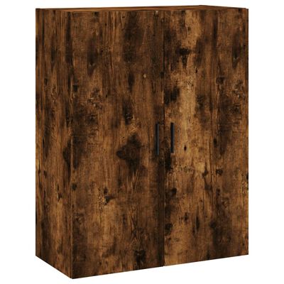 vidaXL Highboard Smoked Oak 69.5x34x180 cm Engineered Wood