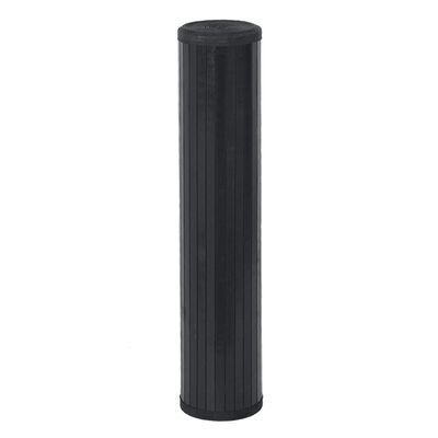 vidaXL Rug Rectangular Black100x300 cm Bamboo