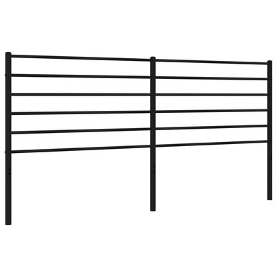 vidaXL Metal Headboard Black 193 cm