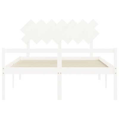 vidaXL Senior Bed without Mattress White 140x200 cm Solid Wood