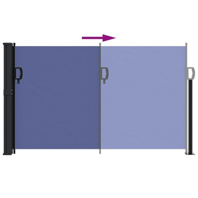 vidaXL Retractable Side Awning Blue 120x300 cm