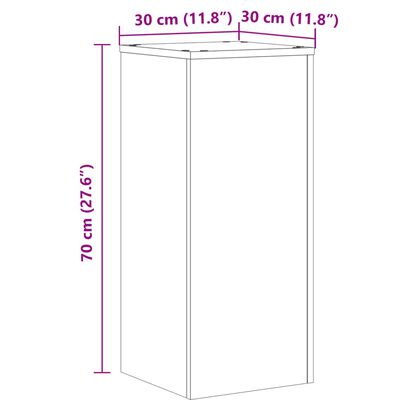 vidaXL Plant Stands 2 pcs Artisan Oak 30x30x70 cm Engineered wood