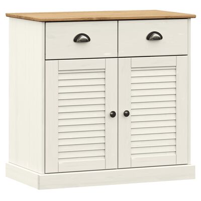 vidaXL Highboard VIGO White 78x40x175 cm Solid Wood Pine