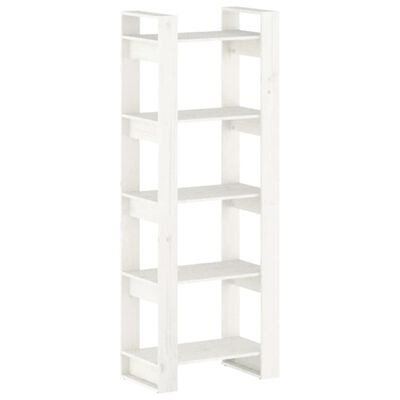 vidaXL Book Cabinet/Room Divider White 60x35x160 cm Solid Wood