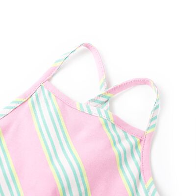 Kids' Dress with Drawstring Sleeveless Pink 128