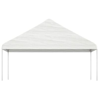 vidaXL Gazebo with Roof White 4.46x5.88x3.75 m Polyethylene