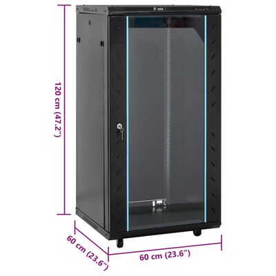 vidaXL 22U Network Cabinet with Swivel Feet 19" IP20 60x60x120 cm