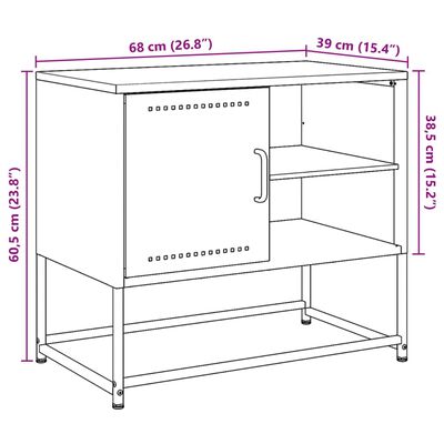 vidaXL TV Cabinet Mustard Yellow 100.5x39x60.5 cm Steel