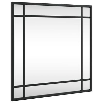 vidaXL Wall Mirror Black 40x40 cm Square Iron