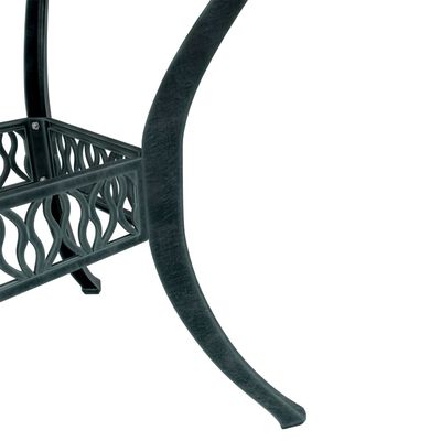 vidaXL 3 Piece Bistro Set Green Cast Aluminium