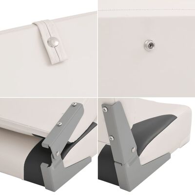 vidaXL Foldable Boat Seats 2pcs with High Back 41x36x48 cm