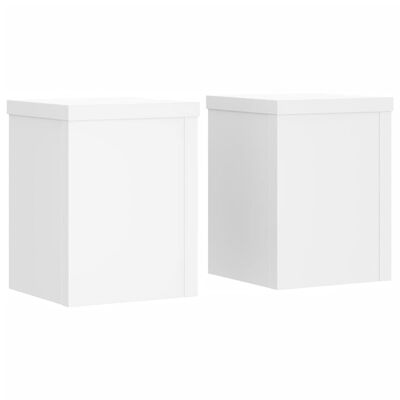 vidaXL Plant Stands 2 pcs White 15x15x20 cm Engineered Wood