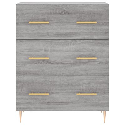 vidaXL Highboard Grey Sonoma 69.5x34x180 cm Engineered Wood