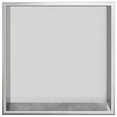 vidaXL Shower Niche Brushed Silver 32x32x9 cm Stainless Steel