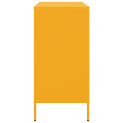 vidaXL Sideboard Mustard Yellow 68x39x79 cm Steel