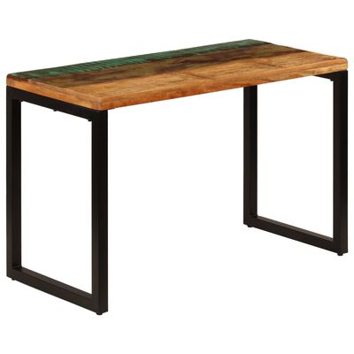 vidaXL Dining Table 115x55x76 cm Solid Reclaimed Wood and Steel