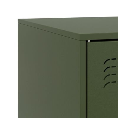 vidaXL TV Cabinet Olive Green 99x39x44 cm Steel