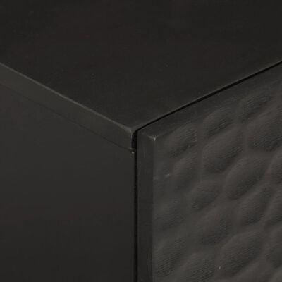 vidaXL Bedside Cabinet Black 40x33x46 cm Solid Wood Mango