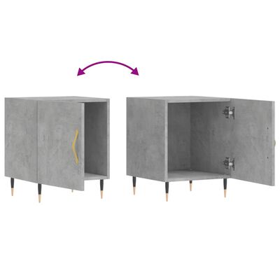 vidaXL Bedside Cabinets 2 pcs Concrete Grey 40x40x50 cm Engineered Wood