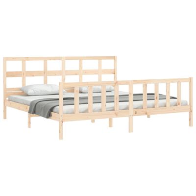 vidaXL Bed Frame without Mattress Super King Size Solid Wood Pine