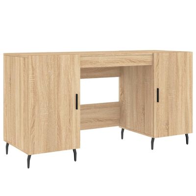 vidaXL Desk Sonoma Oak 140x50x75 cm Engineered Wood