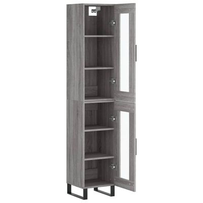 vidaXL Highboard Grey Sonoma 34.5x34x180 cm Engineered Wood