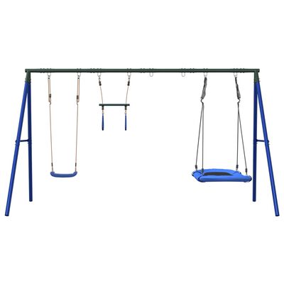 vidaXL Outdoor Swing Set with Swing, Trapeze, Nest Swing