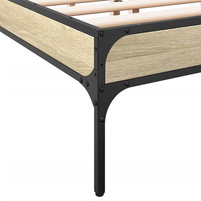 vidaXL Bed Frame without Mattress Sonoma Oak 150x200 cm King Size