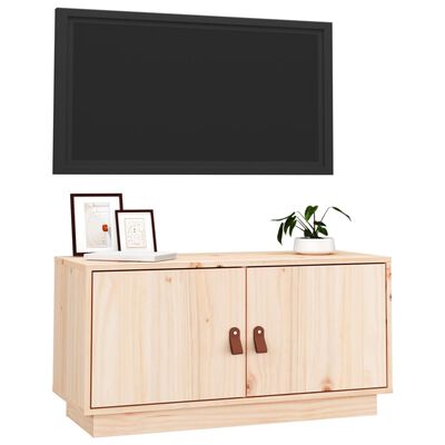 vidaXL TV Cabinet 80x34x40 cm Solid Wood Pine