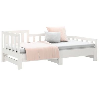 vidaXL Pull-out Day Bed without Mattress White 2x(90x190) cm