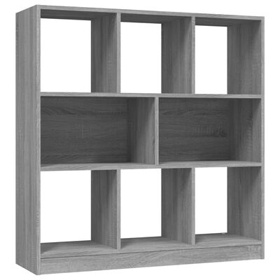 vidaXL Book Cabinet Grey Sonoma 97.5x29.5x100 cm Engineered Wood