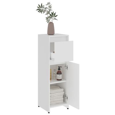 vidaXL 3 Piece Bathroom Furniture Set White Engineered Wood