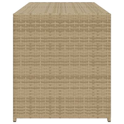 vidaXL Garden Storage Box Mix Beige 283L Poly Rattan