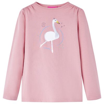 Kids' T-shirt with Long Sleeves Light Pink 140