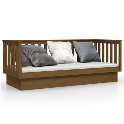 vidaXL Day Bed without Mattress Honey Brown 90x190 cm Single Solid Wood Pine