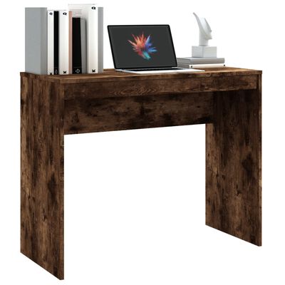 vidaXL Desk Smoked Oak 90x40x72 cm Engineered Wood