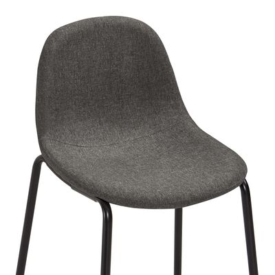 vidaXL Bar Stools 2 pcs Dark Grey Fabric