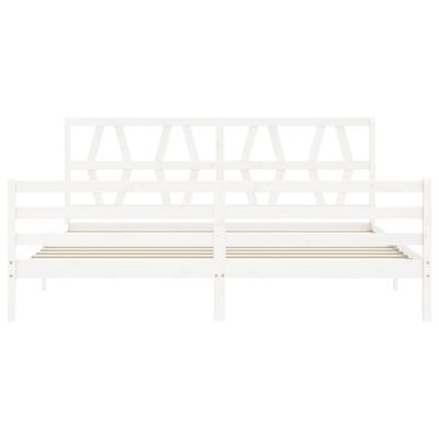 vidaXL Bed Frame without Mattress White 200x200 cm Solid Wood