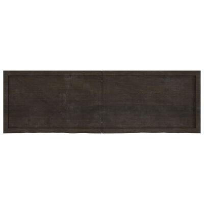 vidaXL Bathroom Countertop Dark Brown 160x50x(2-6) cm Treated Solid Wood