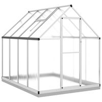 vidaXL Greenhouse with Base Frame Silver 224x169x202 cm Aluminium