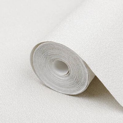 vidaXL Wallpaper 3D Solid Colour White 10x0.53 m Non-woven